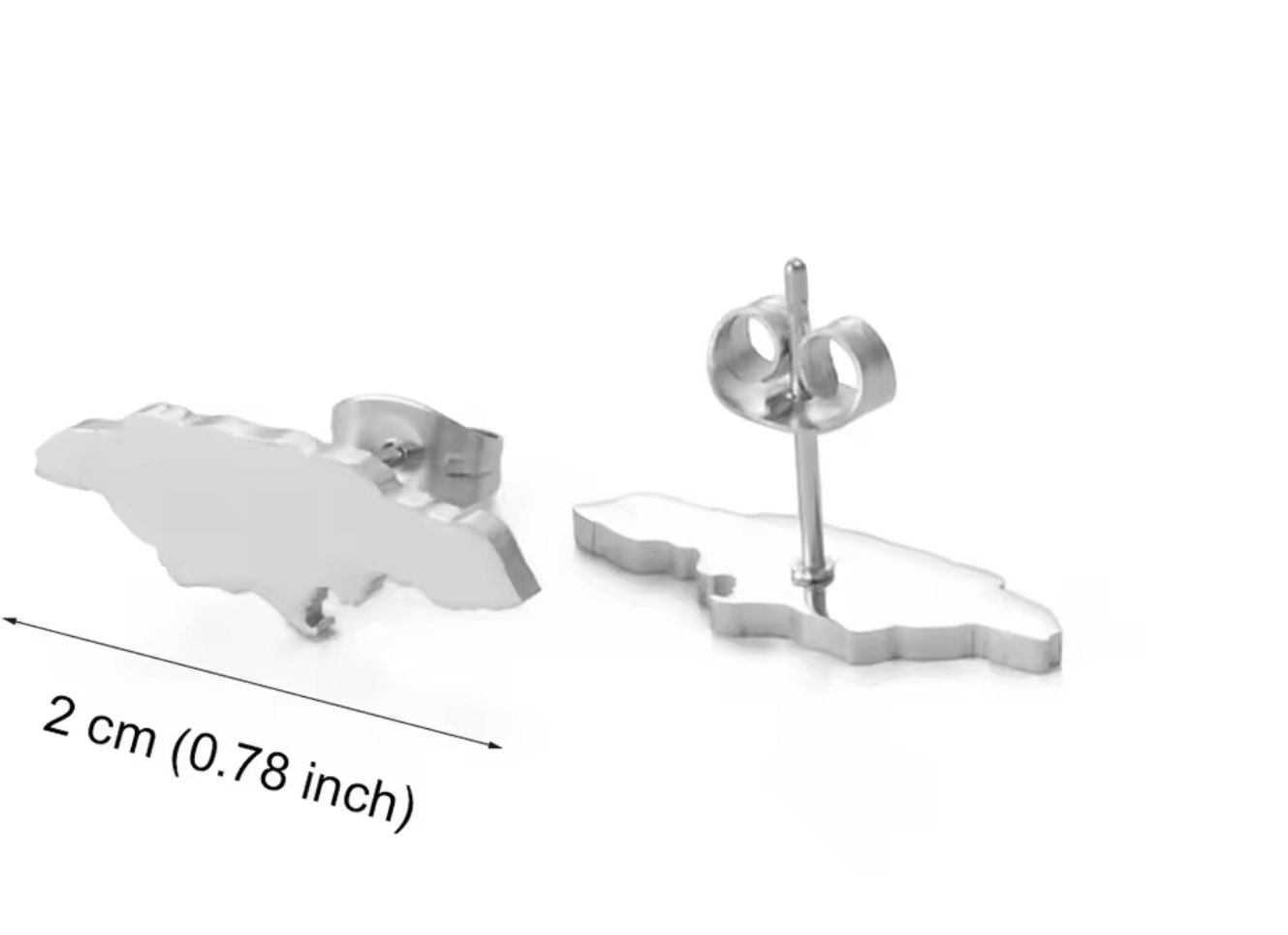 Jamaica Map Stud Earrings