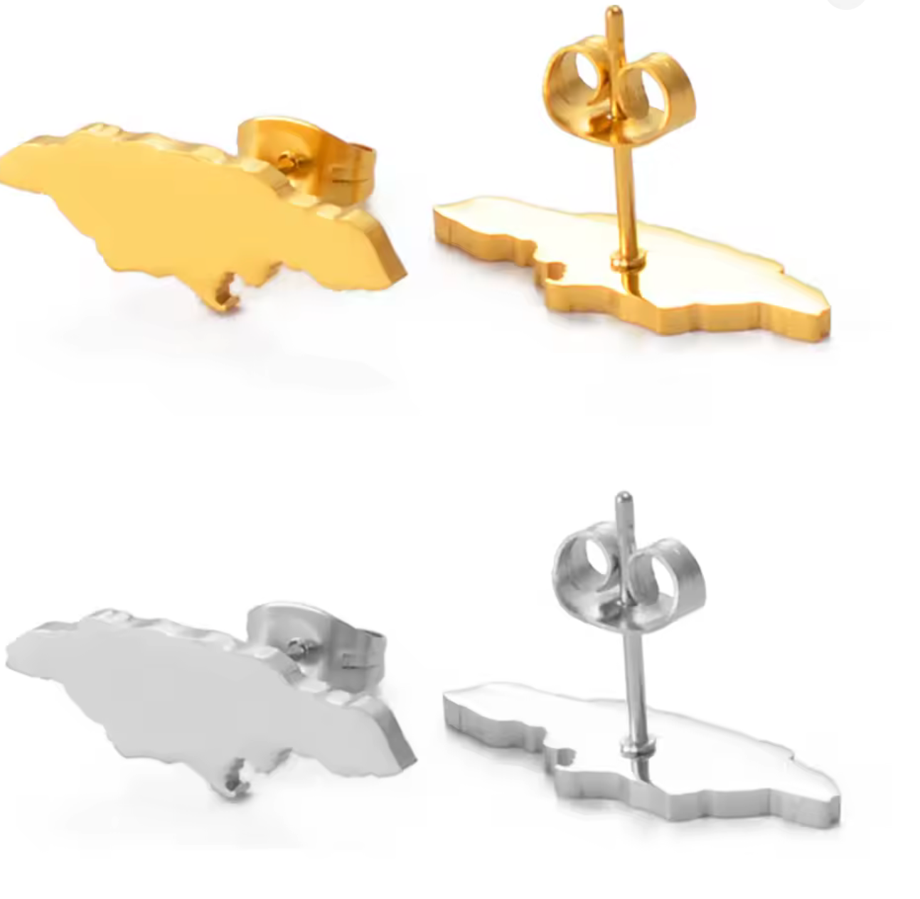 Jamaica Map Stud Earrings