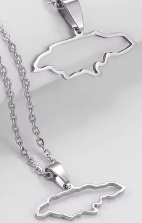 Jamaica Map Outline Necklace