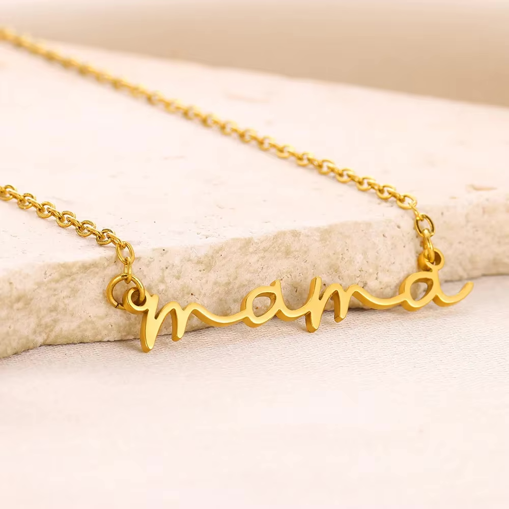 Mama Gold Pendant Necklace
