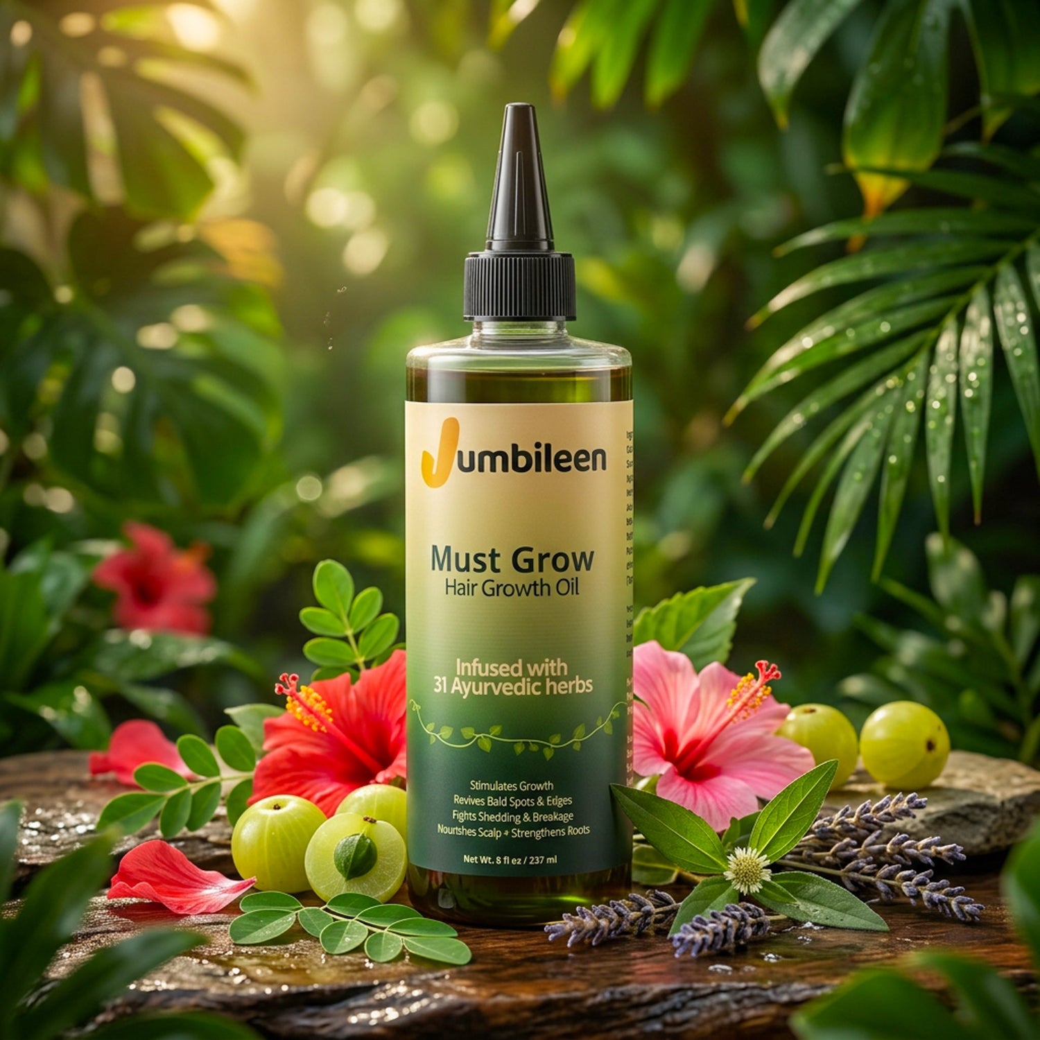 Jumbileen Must Grow Hair Growth Oil 31 Ayurvedic herbs for natural hair growth