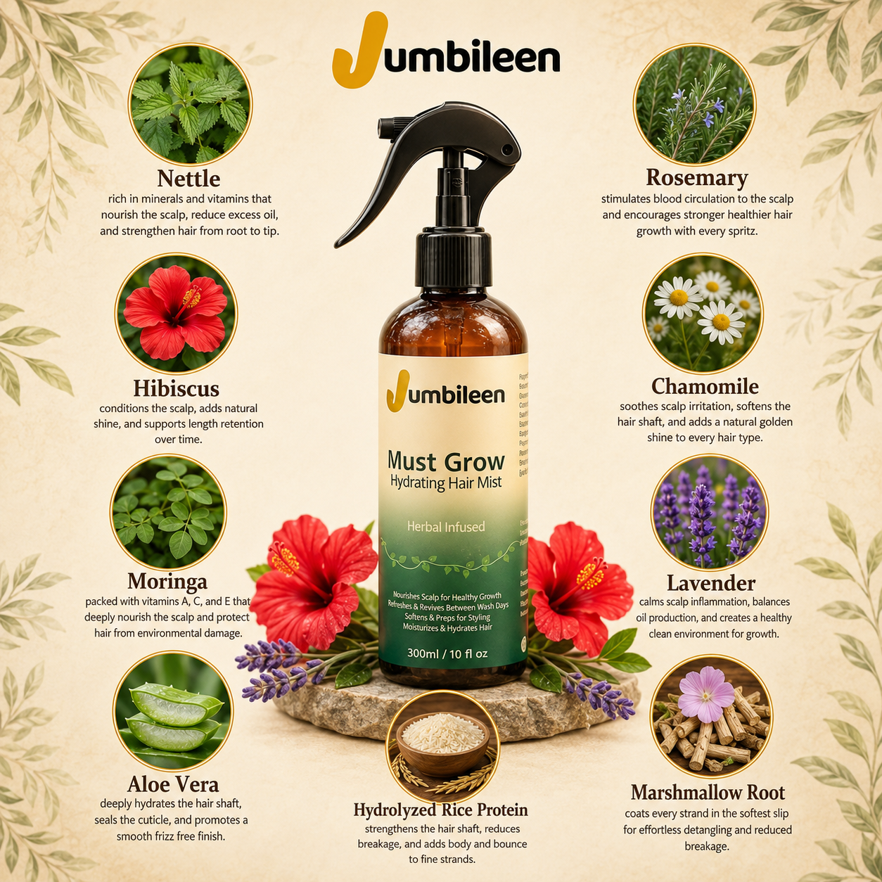 Jumbileen Must grow Hair Mist Info 