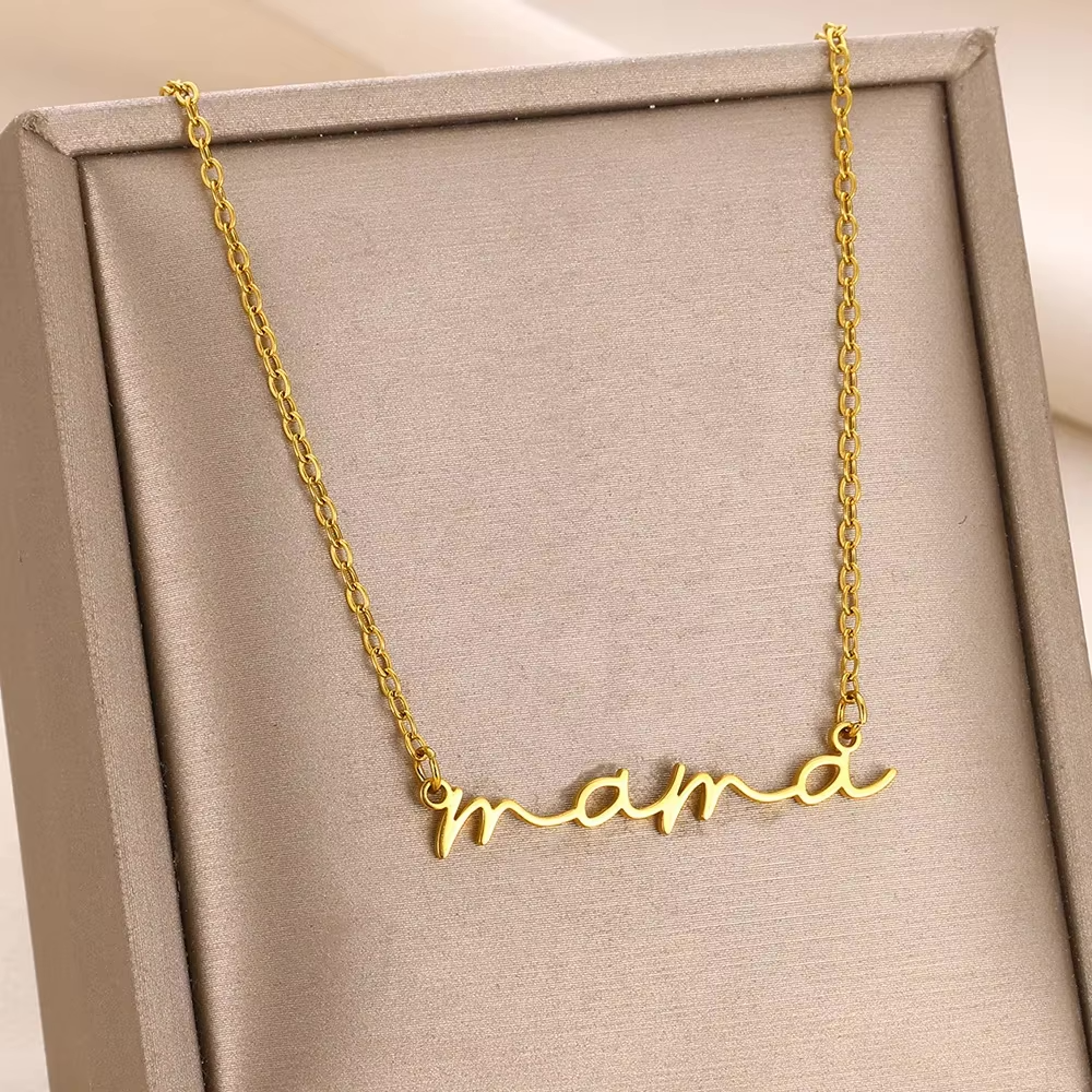 Mama Gold Pendant Necklace