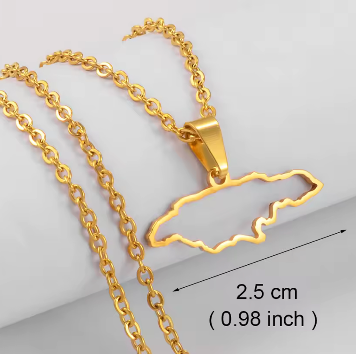 Jamaica Map Outline Necklace