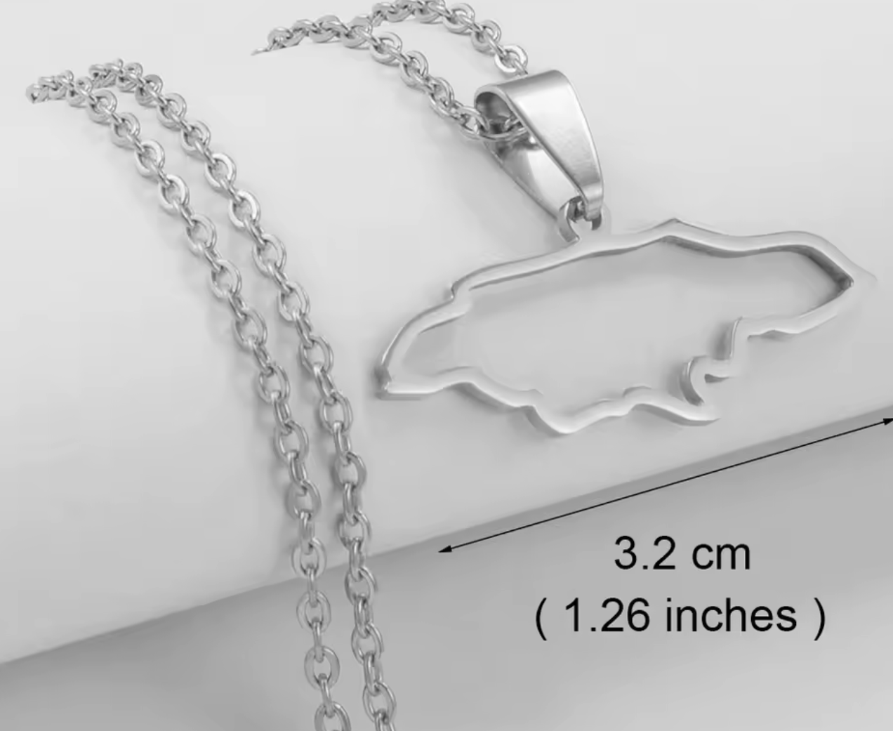 Jamaica Map Outline Necklace